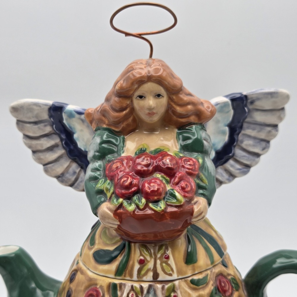 Vintage Jim Shore Four Seasons Angel Tea For One Set Hand Painted 3 Piece - Picture 3 of 15